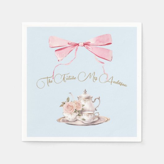 Brautparty Regency Tea Party Serviette (Vorderseite)