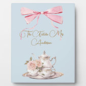 Brautparty Regency Tee Party Rosa Band Fotoplatte (Vorderseite)