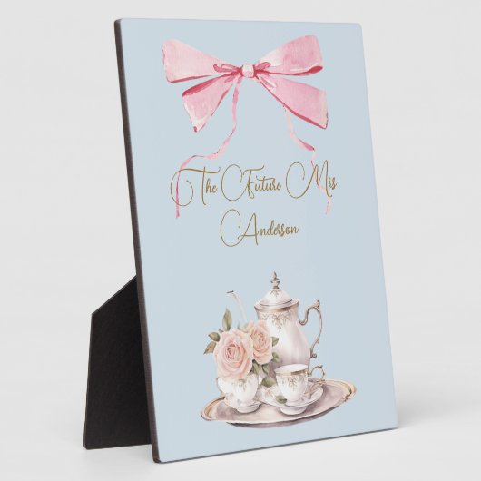 Brautparty Regency Tee Party Rosa Band Fotoplatte (Seite)