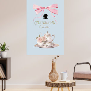 Brautparty Regency Tee Party Silhouette Ribbon Poster