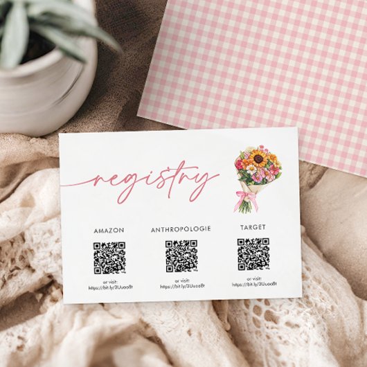 Brautparty-Registrierungskarte neu Begleitkarte