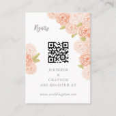 Brautparty-REGISTRIERUNGSKARTE Visitenkarte (Vorderseite)