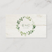 Brautparty Registry Cards Eukalyptus Greenery Begleitkarte (Rückseite)