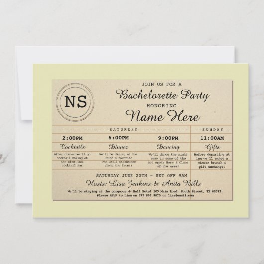 Brautparty ReiseBachelorette Bibliotheks-Buch Einladung (Vorderseite)