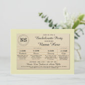 Brautparty ReiseBachelorette Bibliotheks-Buch Einladung (Stehend Vorderseite)