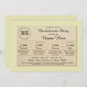 Brautparty ReiseBachelorette Bibliotheks-Buch Einladung (Vorne/Hinten)