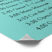 Brautparty Reiseplan Aquamarin Blauer Blumenstrauß Poster (Ecke)