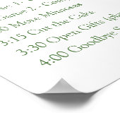 Brautparty Reiseplan Blumenmuster Poster (Ecke)