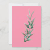 Brautparty Reiseplan Spaß Fab Eukalyptus Einladung (Rückseite)