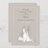 Brautparty Request Card Einladung (Vorne/Hinten)