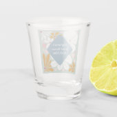 Brautparty Retro Blume groovy 70er Jahre boho Schnapsglas (Rückseite)