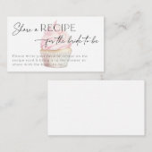 Brautparty Rezept Anfrage Rosa Cupcake Begleitkarte (Vorne/Hinten)