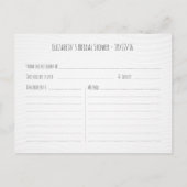 Brautparty Rezept Blaue Ananas Einladungspostkarte (Rückseite)