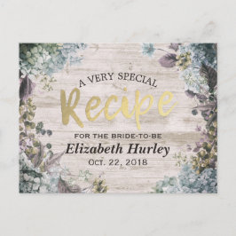 Brautparty Rezept Botanisches Blumenkohl Rustikale Einladungspostkarte