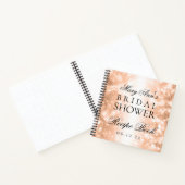 Brautparty Rezept Bucht Rose Goldschimmer Leuchten Notizblock (Innenseite)