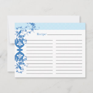 Brautparty Rezept Card - Blau
