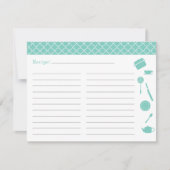 Brautparty Rezept Card - Blau (Vorderseite)