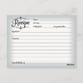 Brautparty Rezept Card Cupcakes Scrolls Retro Postkarte (Rückseite)
