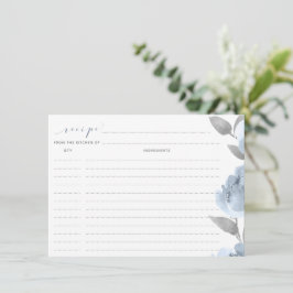 Brautparty Rezept Cards Dusty Blue Gray Wedding