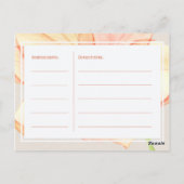 Brautparty-Rezept für Blumenkupferskripte Postkarte (Rückseite)