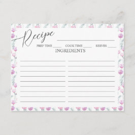 Brautparty-Rezept für die Einschließungskarte. Begleitkarte