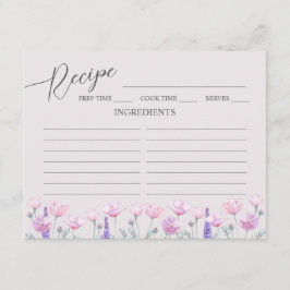 Brautparty-Rezept für die Einschließungskarte. Begleitkarte