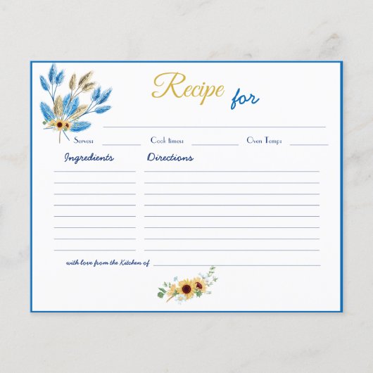 Brautparty Rezept für Liebe Ratgeber Karten (Vorderseite)