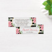 Brautparty Rezept Gedicht Pink Floral Streifen (Schreibtisch)