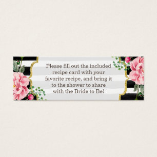 Brautparty Rezept Gedicht Pink Floral Streifen