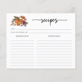 Brautparty-Rezept-Karte (Vorderseite)