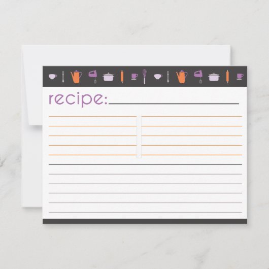 Brautparty-Rezept-Karte (Vorderseite)
