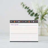 Brautparty-Rezept-Karte (Stehend Vorderseite)