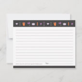 Brautparty-Rezept-Karte (Rückseite)