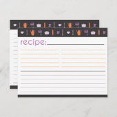 Brautparty-Rezept-Karte (Vorne/Hinten)