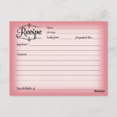 Brautparty Rezept Karte Desserts Scrolls Retro (Rückseite)