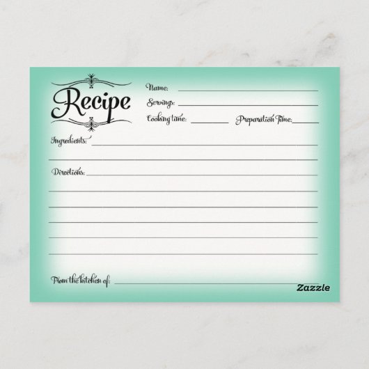 Brautparty Rezept Karte Desserts Scrolls Retro (Rückseite)