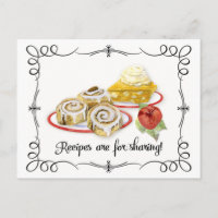 Brautparty Rezept Karte Desserts Scrolls Retro