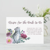 Brautparty-Rezept-Karte Einladung (Stehend Vorderseite)