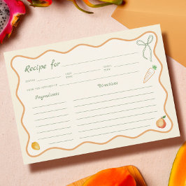 Brautparty-Rezept-Karte Einladung