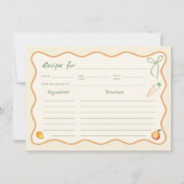 Brautparty-Rezept-Karte Einladung (Vorderseite)