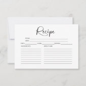 Brautparty-Rezept-Karte Einladung (Vorderseite)