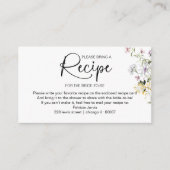 Brautparty-Rezept-Karte Einlegen Begleitkarte (Vorderseite)