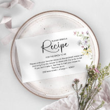 Brautparty-Rezept-Karte Einlegen