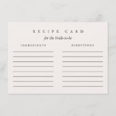 Brautparty-Rezept-Karte für Brautdusche Begleitkarte (Vorderseite)