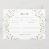 Brautparty-Rezept-Karte für die WiesenBlume Begleitkarte (Vorderseite)