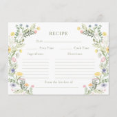Brautparty-Rezept-Karte für die WiesenBlume Begleitkarte (Vorderseite)