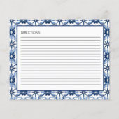 Brautparty-Rezept-Karte für Wasserfarbe (Rückseite)