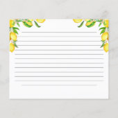 Brautparty-Rezept-Karte für Wasserfarbe (Rückseite)