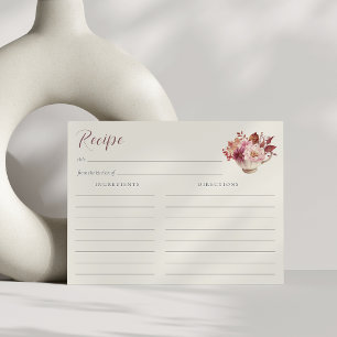Brautparty Rezept-Karte Herbst Blumenkohl Postkarte