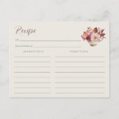 Brautparty Rezept-Karte Herbst Blumenkohl Postkarte (Vorderseite)
